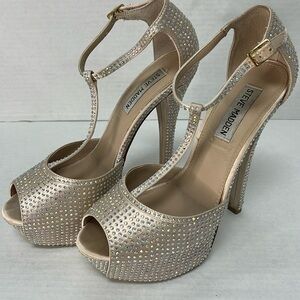 Steve Madden Diamond Blush color Stiletto Heels size 8 medium Preowned